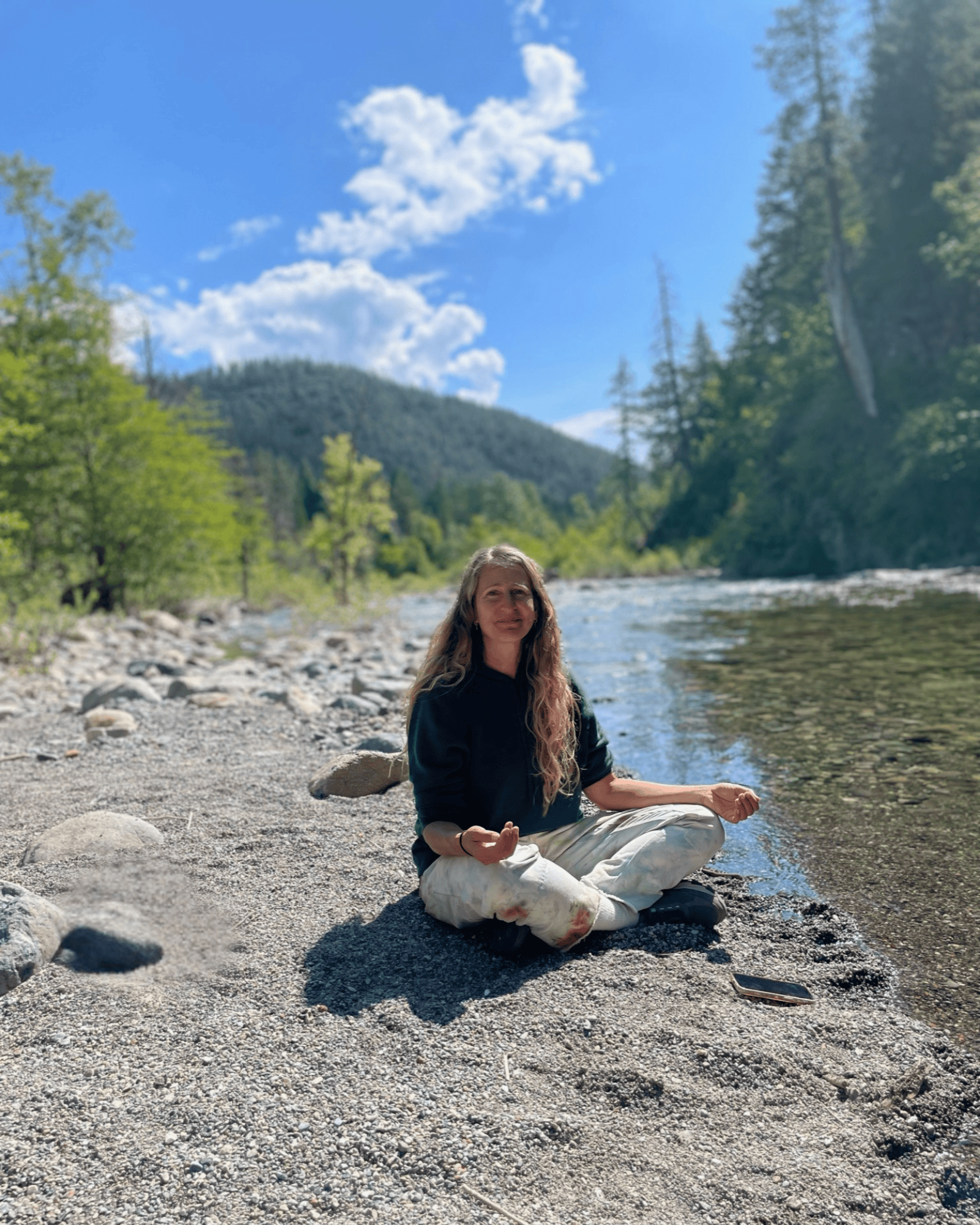 Meredith Sloane in an energy healing session